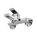 Modern Black Wall Mounted Faucet with Single Handle Design for Bathroom Sink