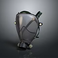 Weapon Gas Mask With Transparent Face Shield Adjustable Straps And Filter Unit Design 3d model