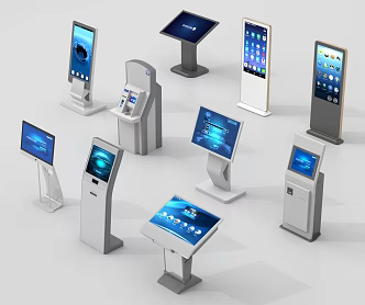 All-in-one machine registration machine inquiry machine calling machine 3d model