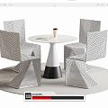 Modern Leisure Tables and Chairs Negotiation Tables and Chairs Dining Tables and Chairs 3d model