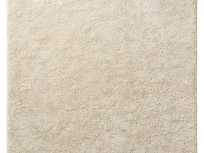 Beige Square Rug Plush Soft Texture For Modern Living Room Interior 3d model