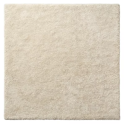 Beige Square Rug Plush Soft Texture For Modern Living Room Interior 3d model