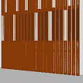 Modern Room Divider Design Featuring Black And Light Wood Vertical Stripes 3d model