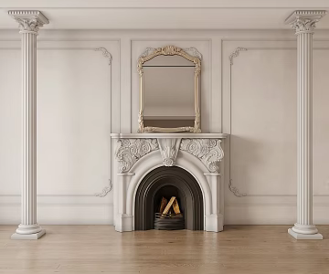 French Fireplace 3d model