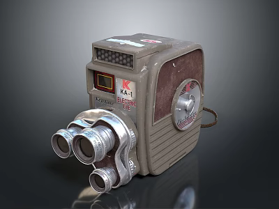 Vintage Computer KM1 Device With BEST Label And Dual Lens Ports Design 3d model