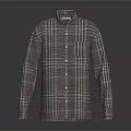 Classic Plaid Long Sleeve Shirt With Chest Pocket And Collared Design