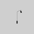 Modern Black Floor Lamp With Curved Pole And Bell Shaped Shade Design