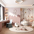 Cozy Kids Room Interior With Forest Animal Wallpaper Bed Stuffed Toys And Rug