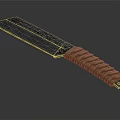 High Quality Kitchen Knife With Black Silver Textured Blade And Green Braided Handle