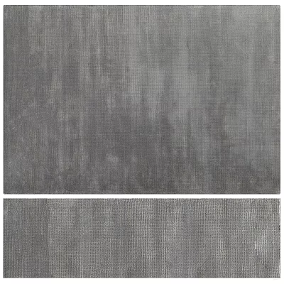 Modern Gray Square Rug with Textured Surface for Living Room Decor 3d model