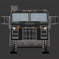 Heavy Duty Truck With Multiple Wheels Open Bed And Metallic Finish Design