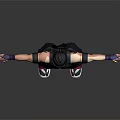 Game Movie Character In Green Outfit With Black Straps And Open Arms Pose