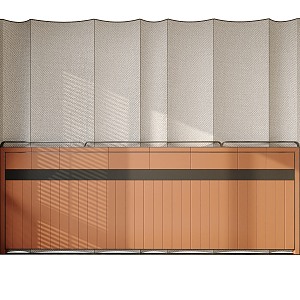 Retro bed back hard bag background wall 3d model