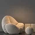Modern Lazy Sofa Single Sofa 3d model