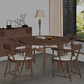 Rustic Dining Room With Round Wooden Table Chairs Sideboard And Natural Light