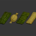 Traditional Leaf Wrapped Snacks In Different Shapes With Green Yellow Wrappers And String Ties