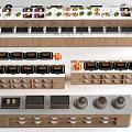 Modern Bar Counter Designs With Wooden And Marble Surfaces And Storage Compartments