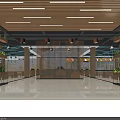 Modern Restaurant Interior With Wooden Ceiling Pendant Lights And Plant Walls