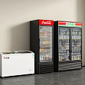White Horizontal Freezer Coca Cola Vertical Refrigerator Green Sign Freezers with Drinks
