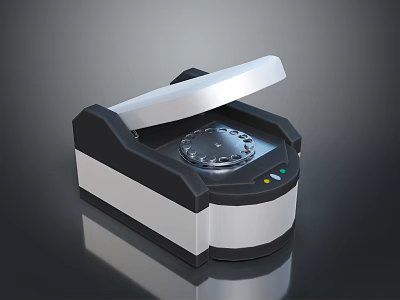 Modern Industrial Equipment Featuring Open Lid Control Panel And Inner Structure 3d model