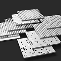 Perforated Wall Panels With Various Hole Patterns 3d model