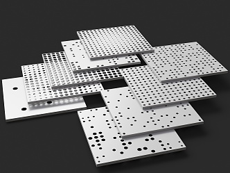 Integrated ceiling random perforated plate aluminum plate perforated plate aluminum plate gradient perforated plate integrated gusset plate aluminum plate wall perforated wall plate 3d model