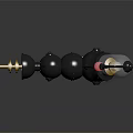 Steampunk Mechanical Weapon With Metal Parts Spring And Spherical Design Features 3d model
