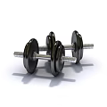 Pair of Black Metal Dumbbells Essential Sports Equipment for Fitness Workouts