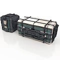 Tactical Storage Boxes Rugged Metal Reinforced Design With Dark Green And Black Straps
