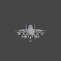 Fighter Jet Model with Gray Exterior Tail Number 4 and Detailed Cockpit Landing Gear Weapons
