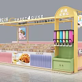 Sweet Duke Mall Dessert Shop With Display Cases Of Assorted Desserts And Colorful Decorations