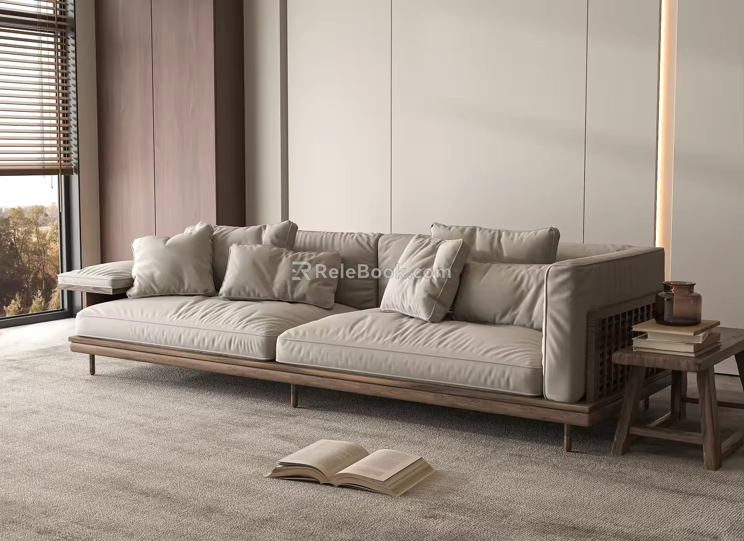 Middle-style multiplayer sofa 3d model