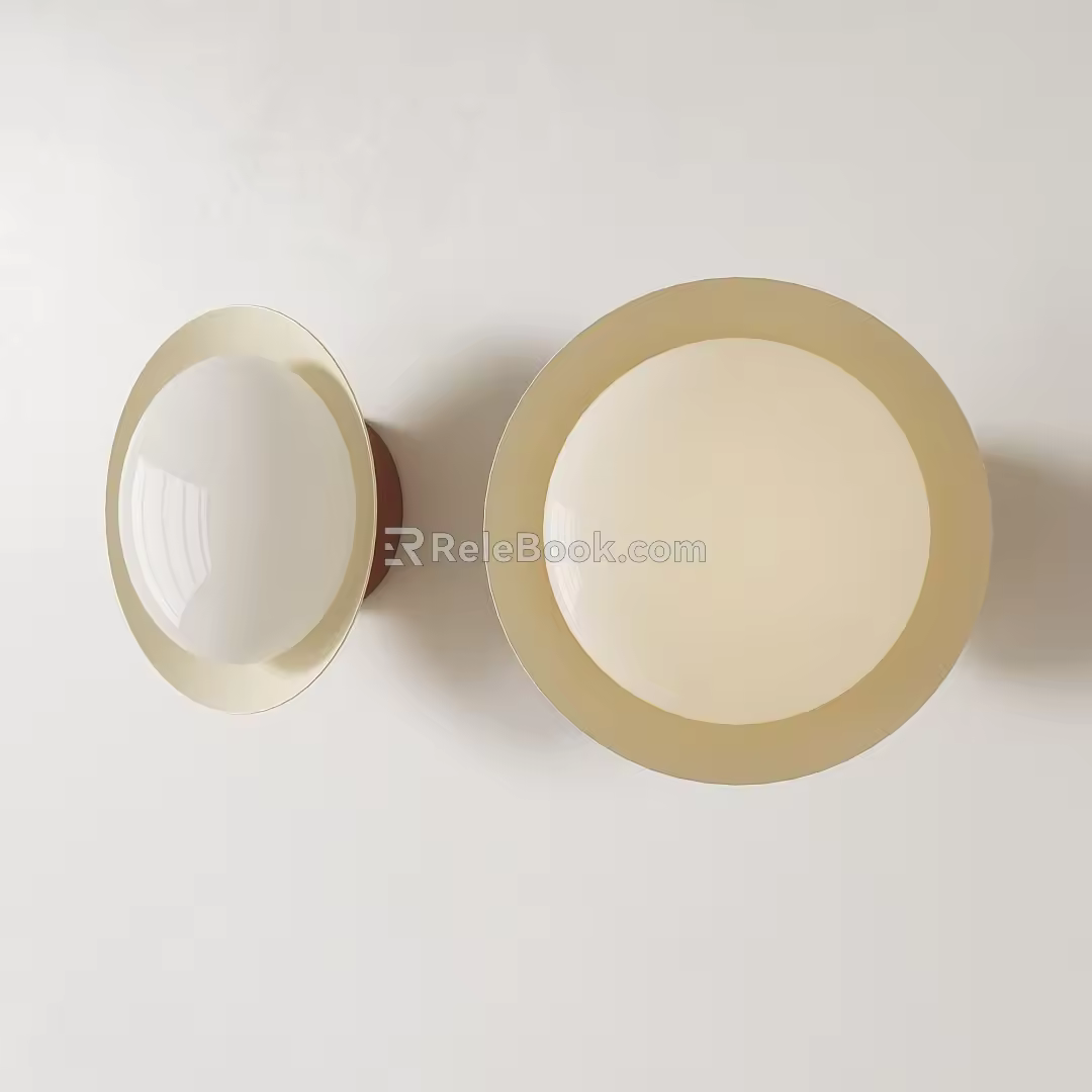 Modern cream wall lamp 3d model