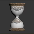 Stylish Home Decor Hourglass With Brown Wooden Top Base And Clear Glass Container For Timekeeping