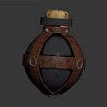 Creative Household Item With Black Body Red Straps And Yellow Cork Top