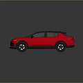 Red Chevrolet SUV With Black Roof And Modern Sleek Exterior Design