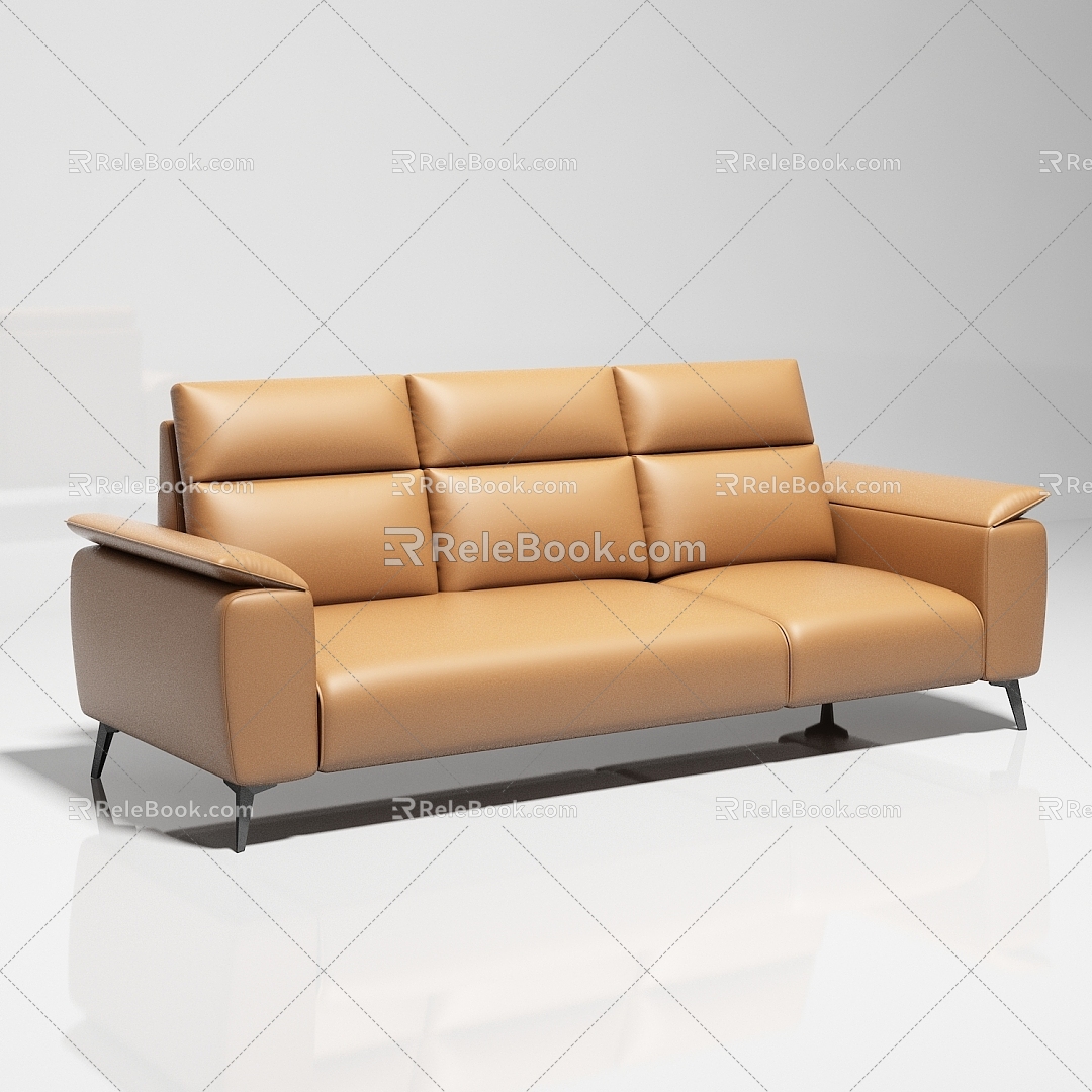 Modern Simple Light Luxury Living Room Sofa 3d model