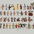 Traditional Handcrafted Hanging Ornaments With Various Character Figures And Decorative Designs