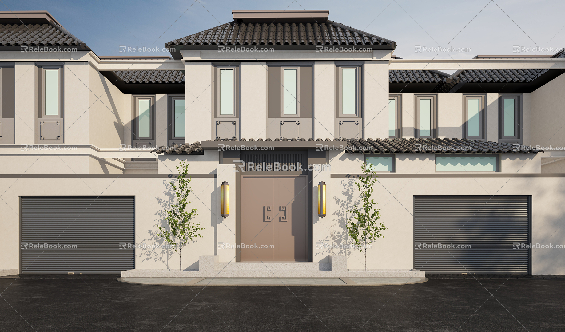 New Chinese Townhouse 3d model