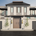 New Chinese Townhouse 3d model