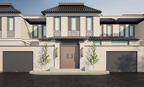 New Chinese Townhouse 3d model