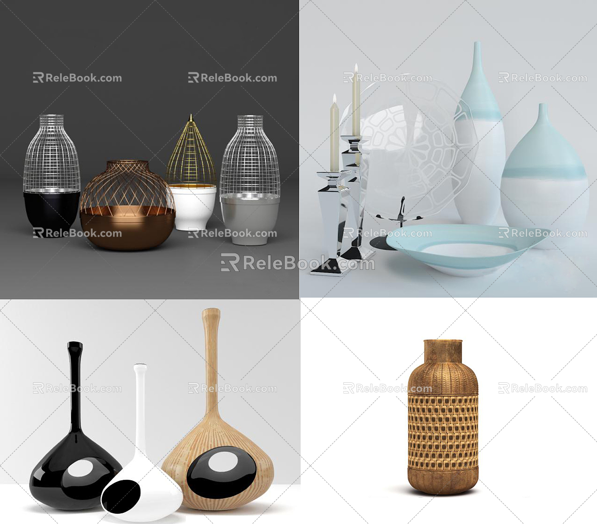 Modern vase ornaments bottle model