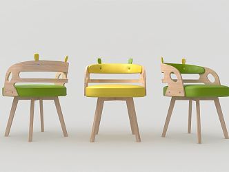 Modern children's chair 3d model