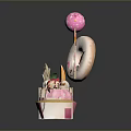 Vibrant Sweet Snacks Collection Featuring Donut Lollipop Cupcake And Strawberry Cake
