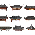 Traditional Chinese Architectural Roof Styles With Various Eaves And Tile Designs
