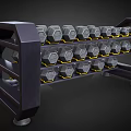 Organized Hex Dumbbell Rack With Multiple Layers For Gym Fitness Equipment