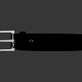 Black Leather Belt With Sleek Metal Buckle And Smooth Surface Design