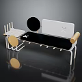 Modern Geometric Decorative Ornament Set With Black White Gold For Home Table Decor