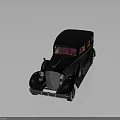 Classic Black Vintage Car With White Wall Wheels And Retro Exterior Design