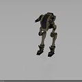 Brown Black Sci Fi Robot Character With Mechanical Cannon And Multi Legged Structure 3d model